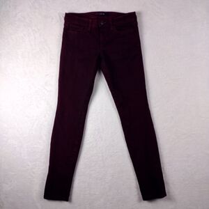 Joe's Women's Deep Burgundy Wine Skinny Fit Denim Jeans Size 28